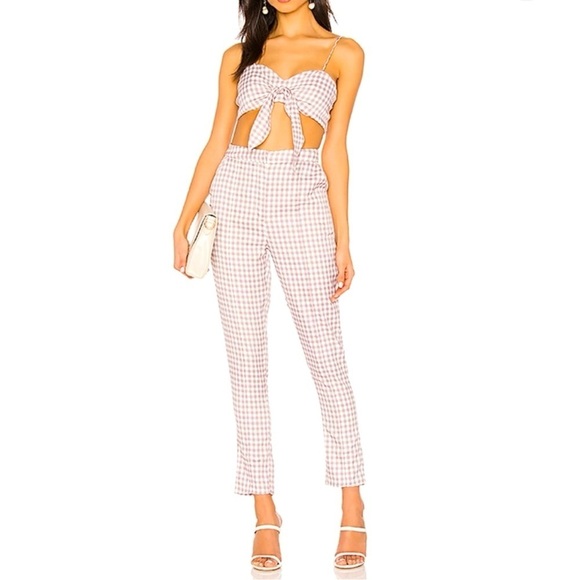 NWOT REVOLVE ABOUT US Raye Cami Top Gingham S - Picture 1 of 3